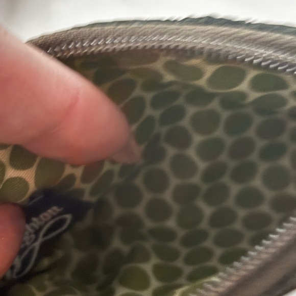 Brighton taupe and green croc print leather cc wallet - Picture 3 of 7